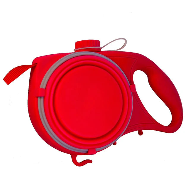Multifunction Pet Dog Leash with Builtin Water Bottle Bowl Waste Bag Dispenser for Outdoor Walking Traction Rope Pet Accessories