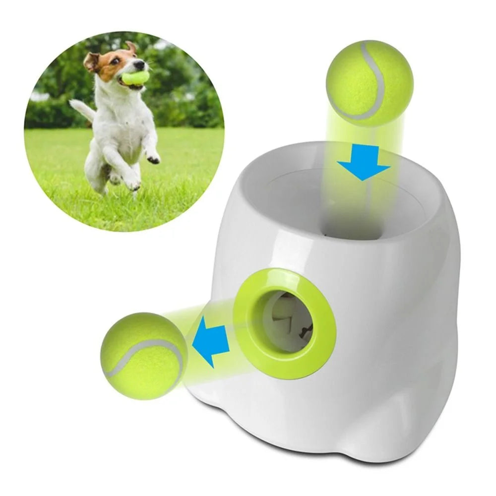Automatic Mini Interactive with 3 Balls Transmitter Ball Throw Device Throwing Machine Tennis Launcher Ball Throwing Machine Pet Dog Toys US PLUG